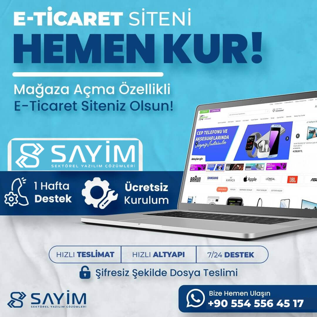 AknasWeb v2 E-Ticaret Yazılımı <br>(Mağaza Açma Özellikli c2c)
